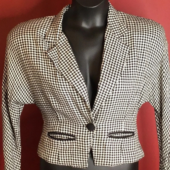 CRISTY GIRL NY HOUNDSTOOTH JACKET SIZE 6 - Picture 2 of 4